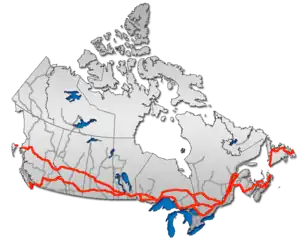 Trans-Canada Highway map