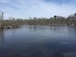 An image of a frozen over river