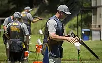 Trap shooting at the 2015 World Police and Fire Games in USA.