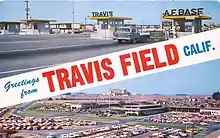 A Travis Air Force Base postcard dating from the 1970s.