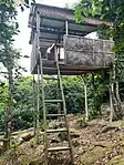 Tree house at Obosomase Waterfalls