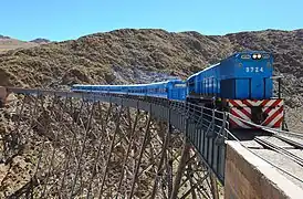 Crossing a viaduct in 2015