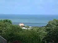 The sea from a house in Tresaith