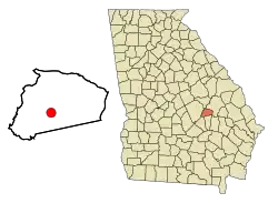 Location in Treutlen County and the state of Georgia