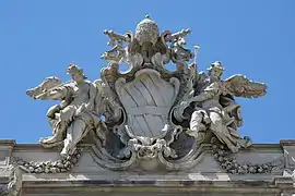 Trevi Fountain papal coat of arms