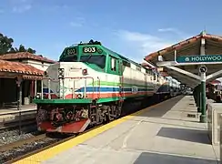 M-K F40PHL-2 locomotive in Hollywood