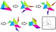 Graphical solution to the one-seventh area triangle problem.