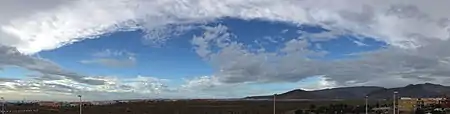 Wind angle view in Agüimes, Las Palmas during the eclipse