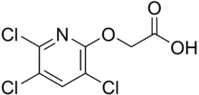 Skeletal formula of triclopyr