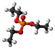Ball-and-stick model of triethyl phosphate