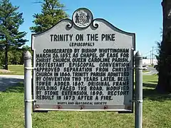 Trinity Church Elkridge Historic Marker, September 2009