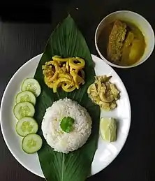 Basic Tripuri lunch thali