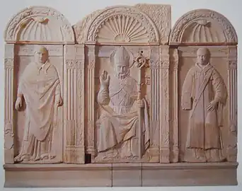 Triptych with St. Honorius of Brescia (center).
