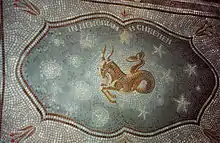 Painted Trompe l'œil mosaic, floor in the Villa Paradou in Nice, France, by Rainer Maria Latzke