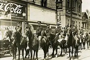 Troop B on parade in Tacoma, Washington in 1907