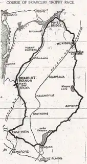 Map of loop auto-race course