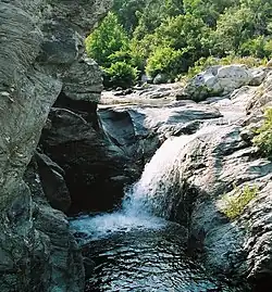 The "trou du diable" on the Varagno tributary