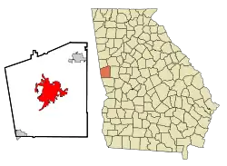 Location in Troup County and Georgia