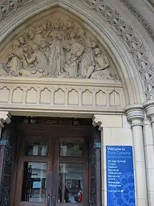 Image 1Entrance at Truro Cathedral has a welcome sign in several languages, including Cornish. (from Culture of Cornwall)