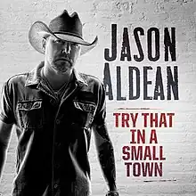 The song's cover artwork has Jason Aldean in a cowboy hat, featured on the left side.