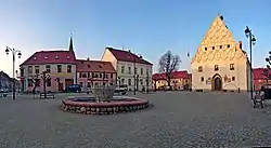 Market square with town hall