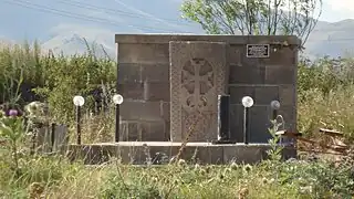 A monument built in honour of the Armenian troops who died in the First Nagorno-Karabakh War