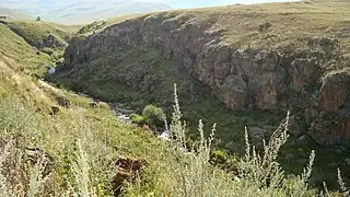 One of the canyons that surround the village