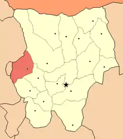 Location of Tsenkhermandal in Khentii Province