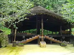 An imitation kuba (men's house) of the Tsou people in Formosan Aboriginal Culture Village