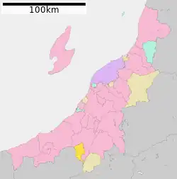 Location of Tsunan in Niigata