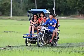 Tuk-tuk taxi sidecar in Laos