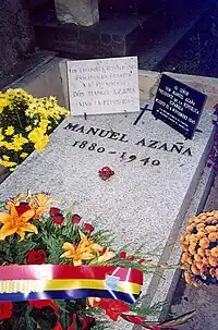 Grave of President Manuel Azaña (1880–1940) in Montauban, France