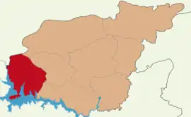 Map showing Çemişgezek District in Tunceli Province