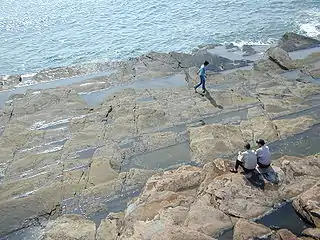 A wave-cut platform on Tung Ping Chau