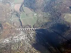 Tunkhannock Viaduct from the air