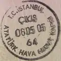 Turkey: old style exit stamp