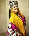 Turkish folk dancer with traditional dress