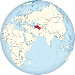 Location of Turkmenistan (red)