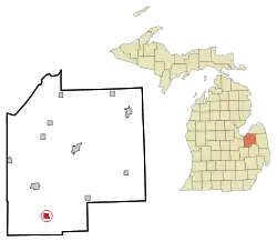 Location of Millington, Michigan