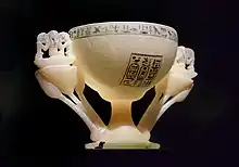 Alabaster chalice found in Tutankhamun's tomb, 14th century BC