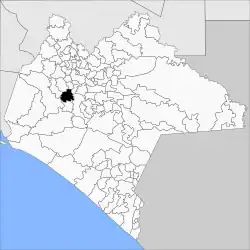 Location in Chiapas