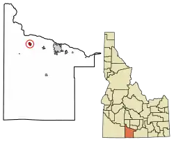 Location of Buhl in Twin Falls County, Idaho.