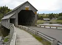 Twin covered bridges