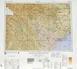 From the International Map of the World and Operational Navigation Chart, late 20th century - West