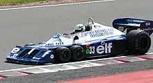 The Tyrrell P34 six-wheeler in its First National City Bank livery