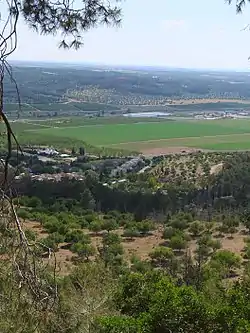 Kibbutz Tzora as seen from Zorah Mountain