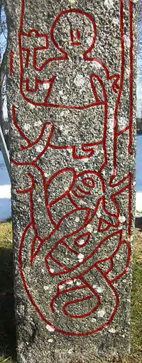 The Altuna stone from Sweden, one of four stones depicting Thor's fishing trip
