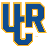 Logo combining the blue and gold letters UCR