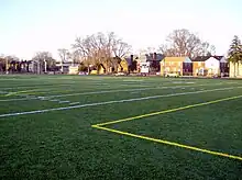 Athletic field and track