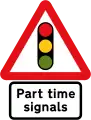 Part time traffic signals ahead